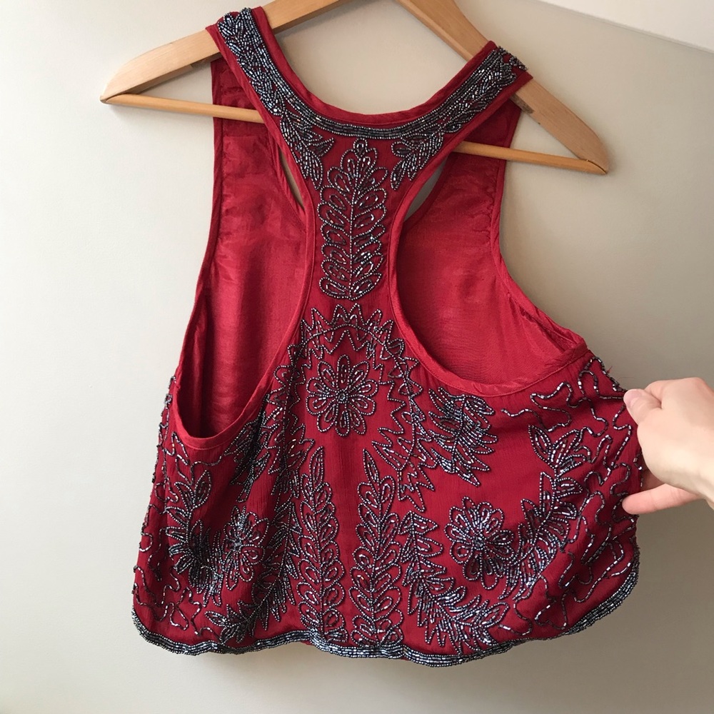 Red Beaded Top - Picture 4 of 8